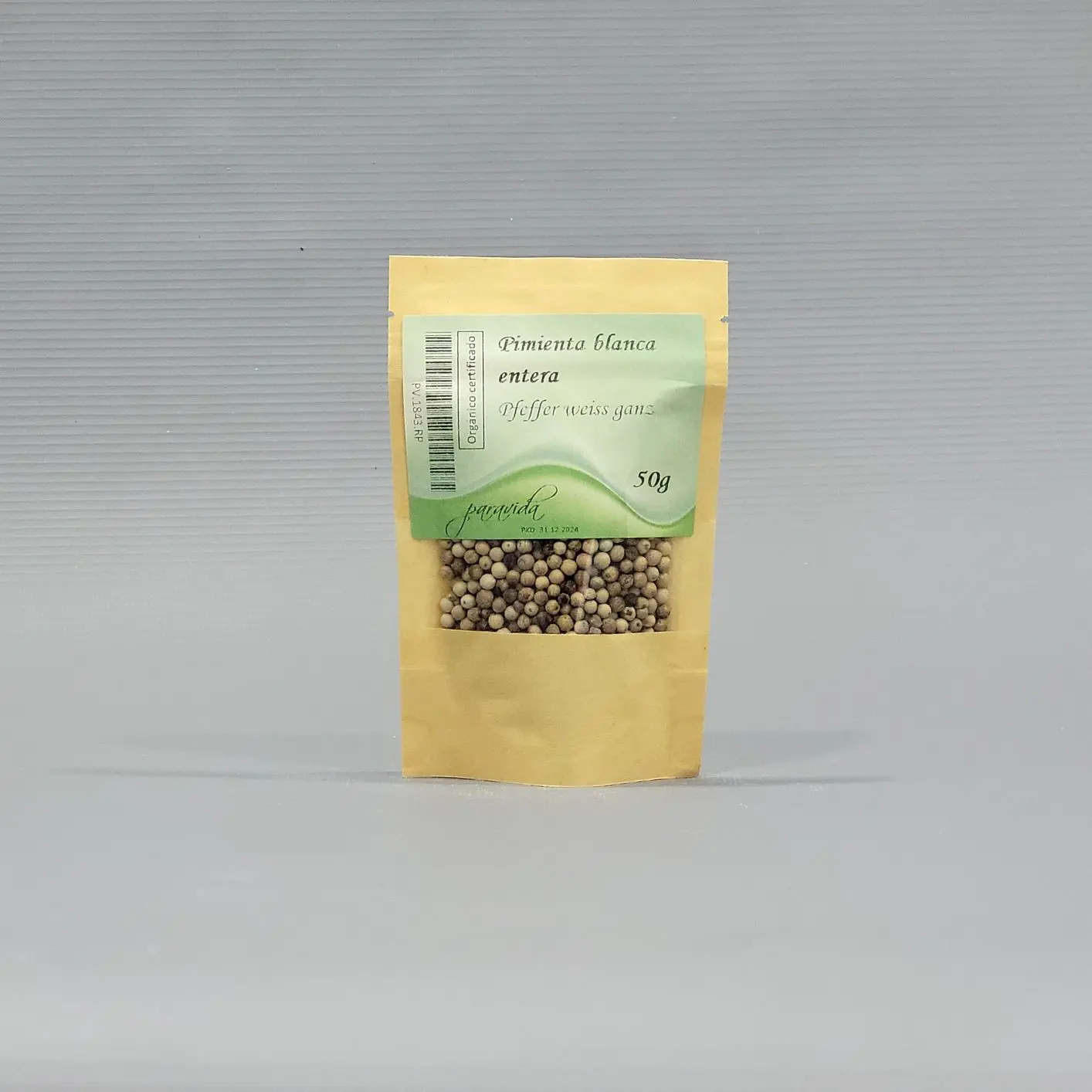 [PV.1843.RP] White pepper whole / organic / 50g